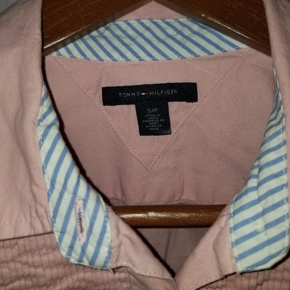 Y2K TOMMY HILFIGER Light Pink Shirt Dress Size Small EUC - Picture 3 of 7